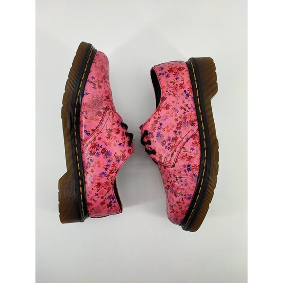 Dr Martens Women's Pascal Hole Floral Flower Pink Ankle Loafers 7US - Picture 5 of 11